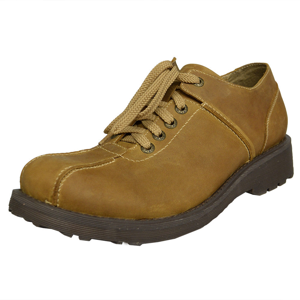 Mens Lace Up Casual Shoes Tan