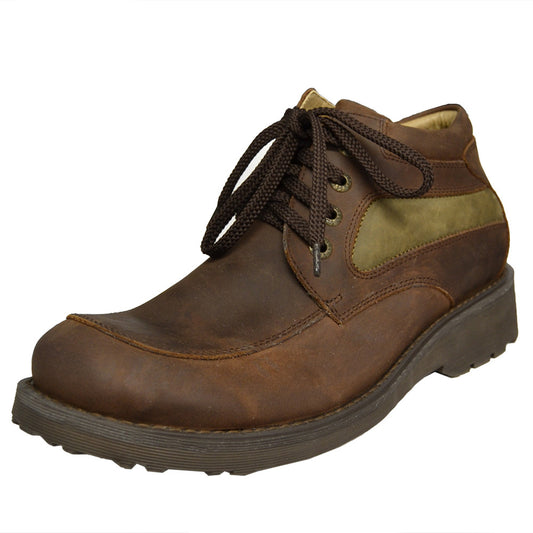 Mens Rugged Lace Up Shoes Brown