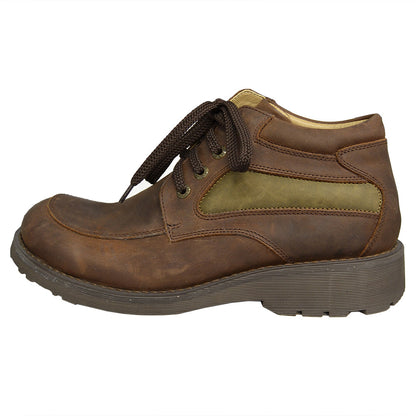 Mens Rugged Lace Up Shoes Brown
