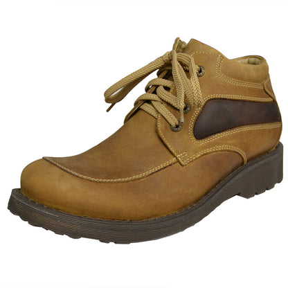 Mens Rugged Lace Up Shoes Tan