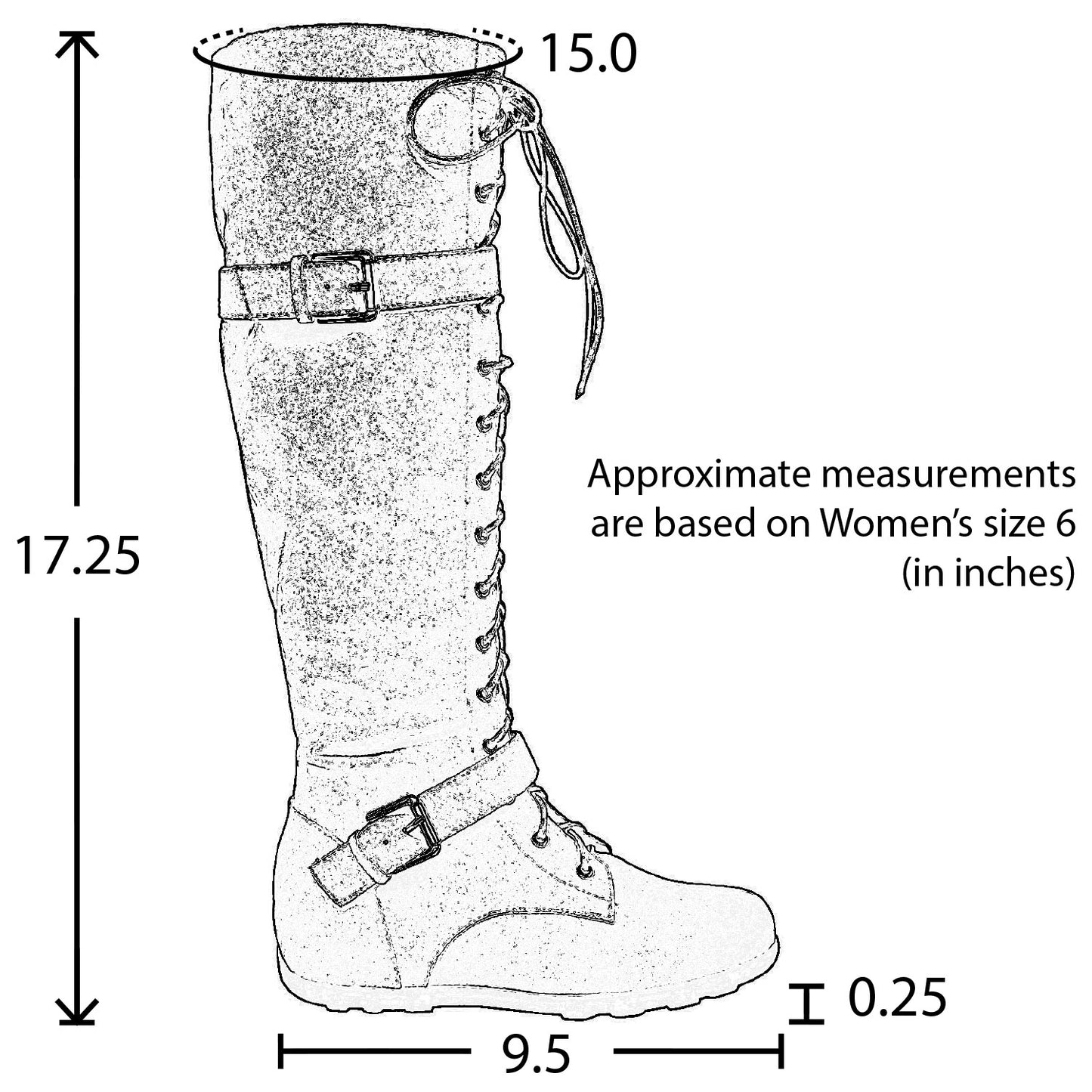 Generation Y Women's Lace Up Combat  Knee High Boots