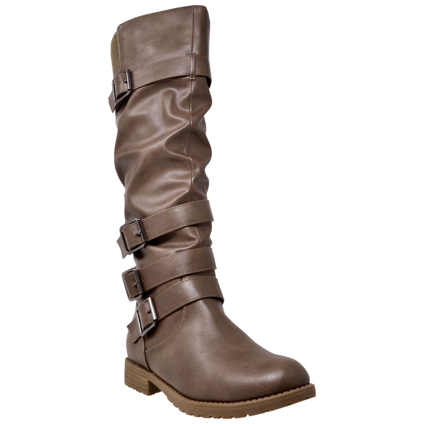 Strappy Knee High Slouch Boot