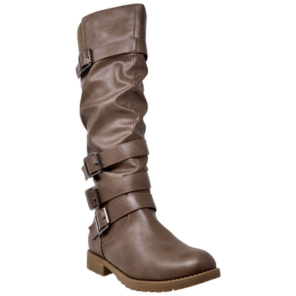 Strappy Knee High Slouch Boot
