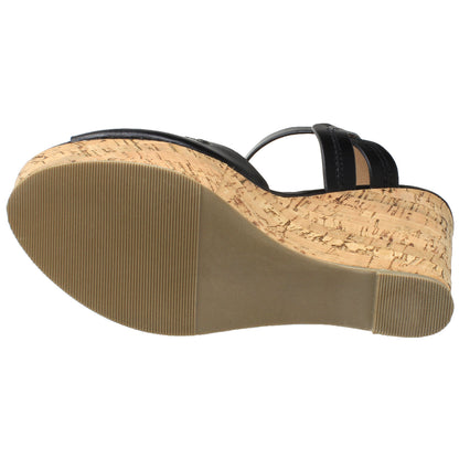 T-Strap Cork Wedge Sandal