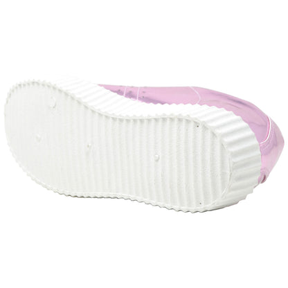 SOBEYO Women's Sneakers Lace-up 6 Eyelets Platform Patent Shoes Pink