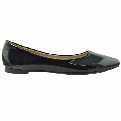Patent Leather Pointed Toe Ballet Flat