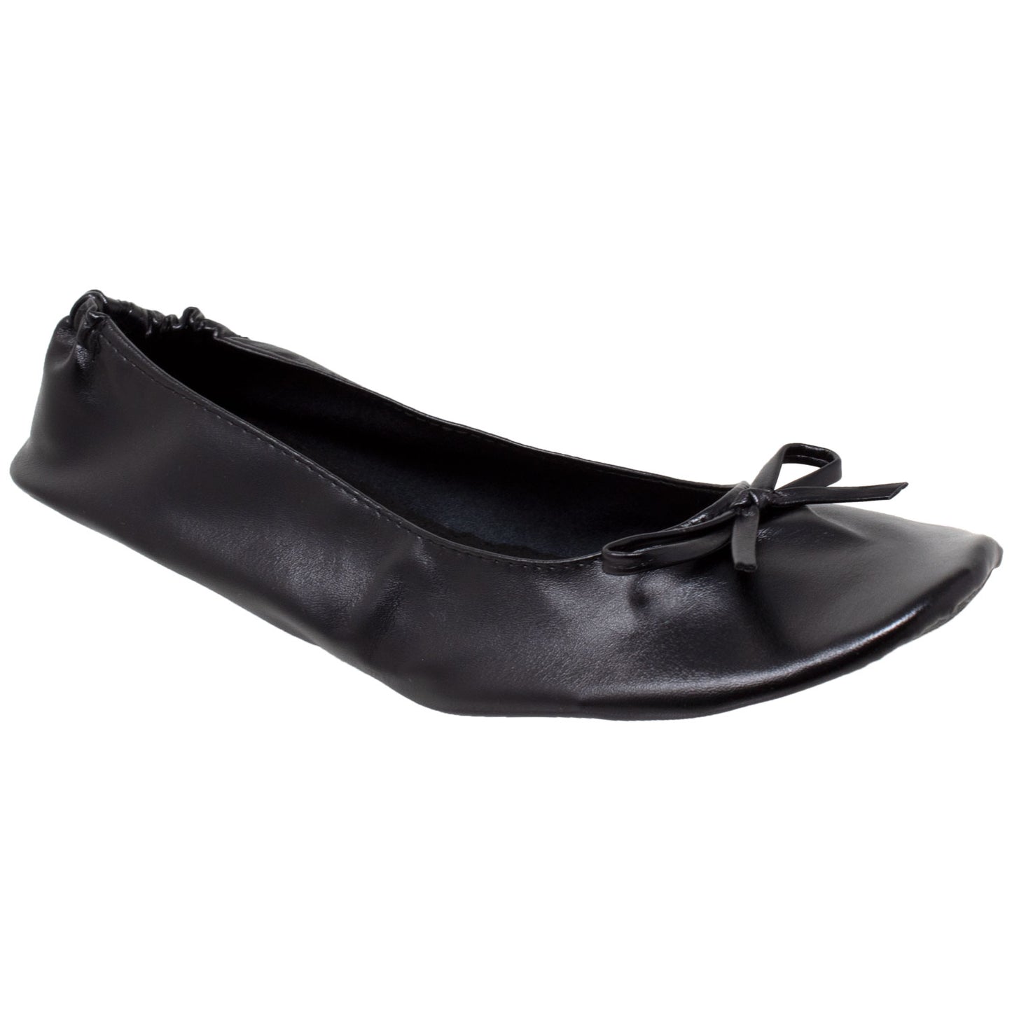 Foldable Ballet Flats Women's Travel Portable Comfortable Shoes Black SOBEYO