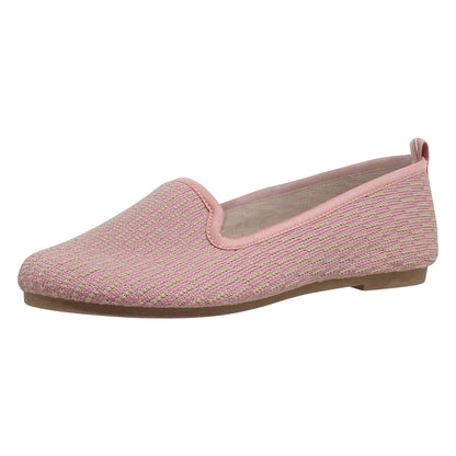SOBEYO Ballet Flats Sweater Soft Rubber Sole Slip-On Casual Shoes