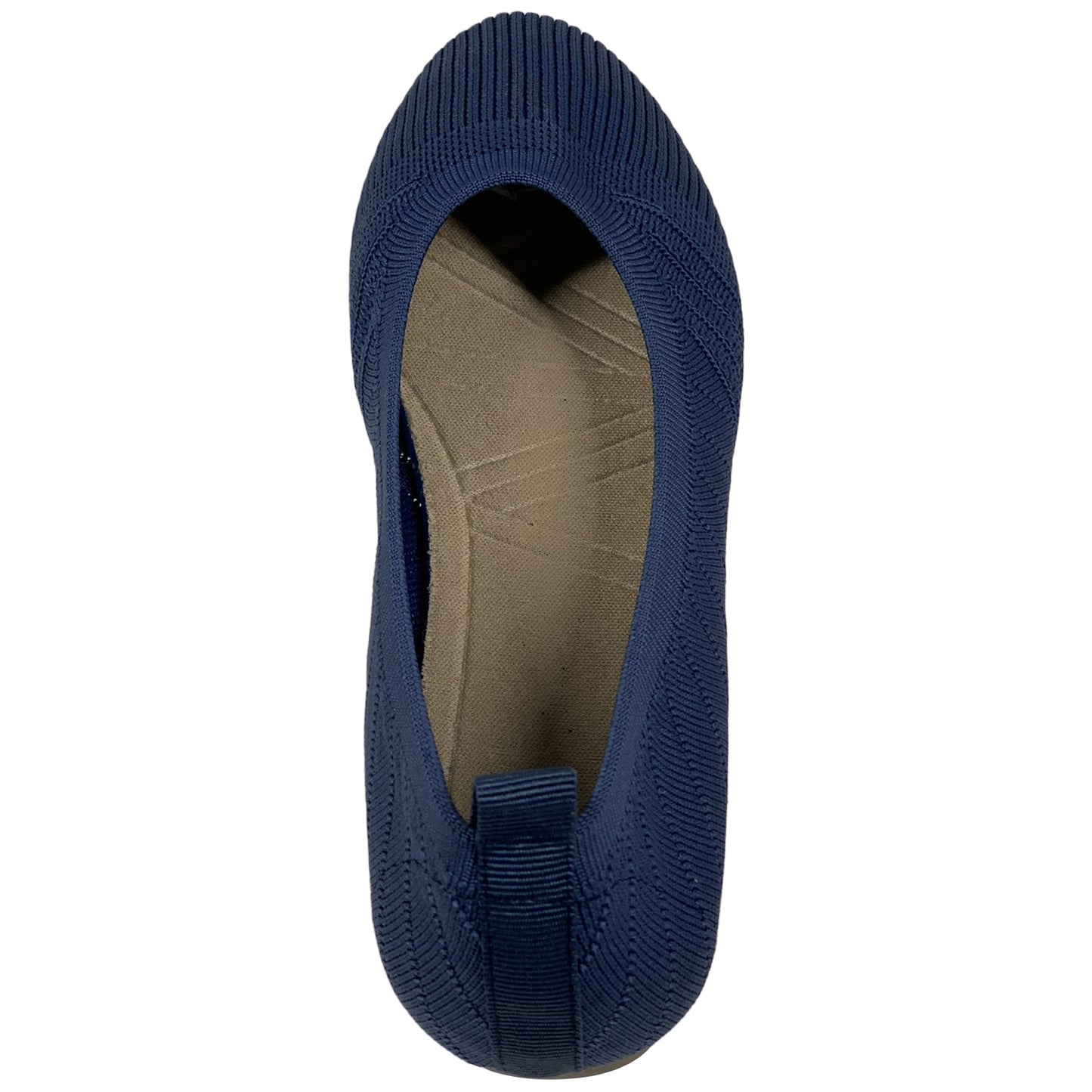 SOBEYO Sweater Round Toe Ballet Flats Soft Foldable Sole Blue
