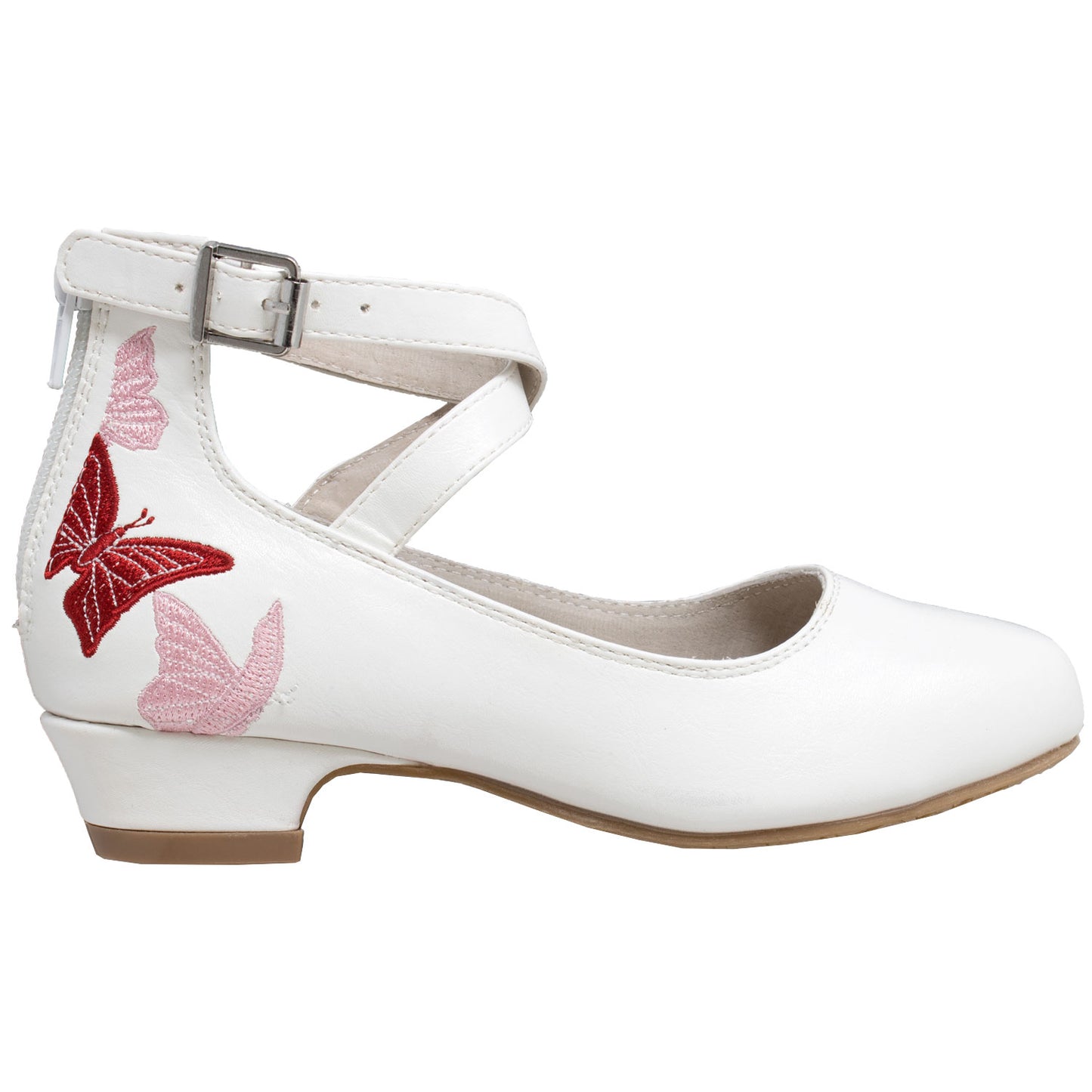 Toddler & Youth Embroidered Butterfly Mary Jane Pump