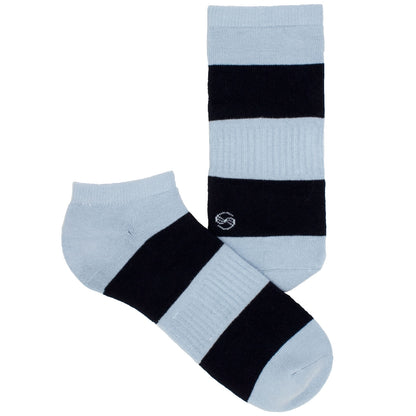 Men's Socks Solid Striped Athletic Perfomance Sport Comfortable No Show Hosiery Blue