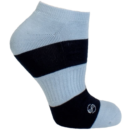 Men's Socks Solid Striped Athletic Perfomance Sport Comfortable No Show Hosiery Blue