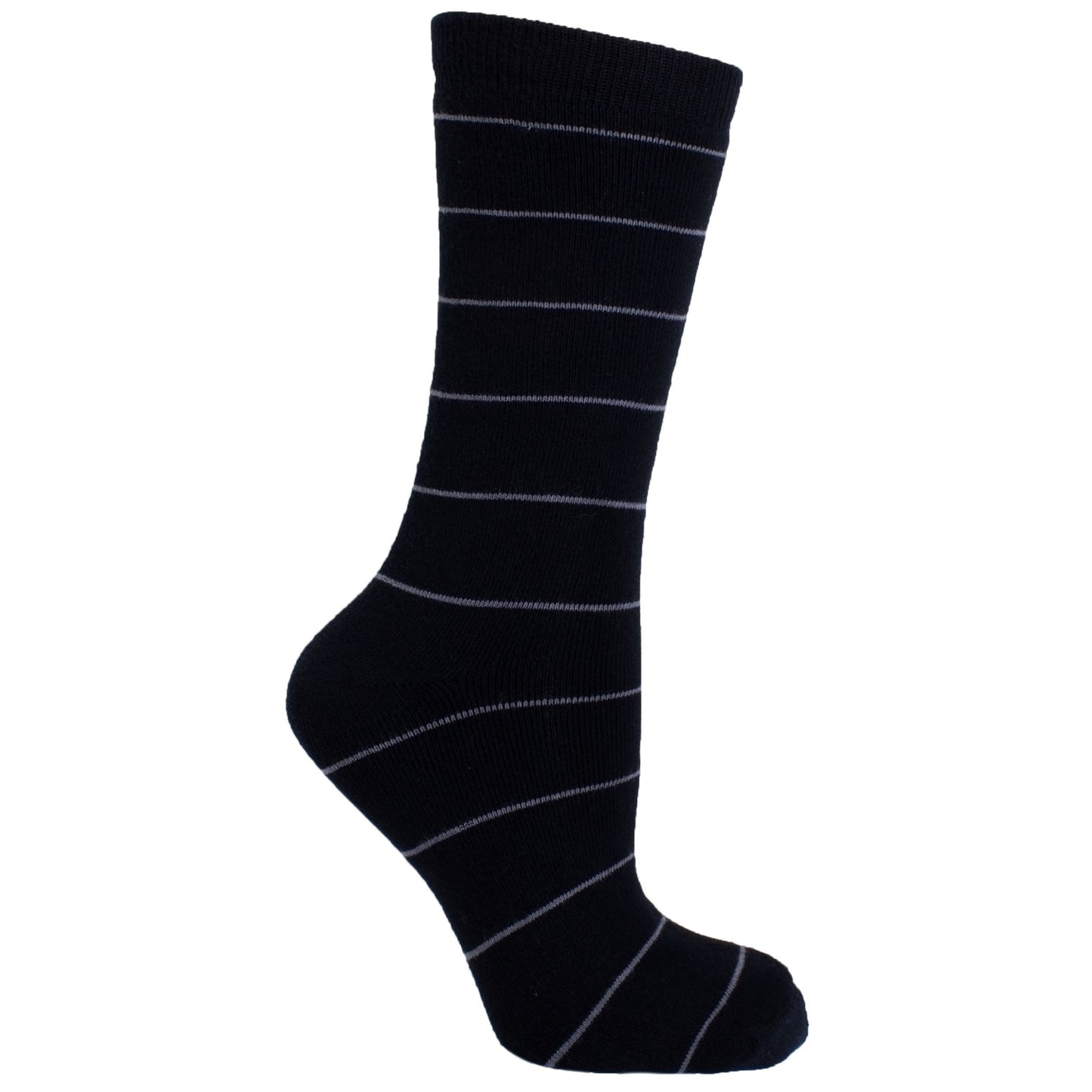 Men's Socks Striped Athletic Sport Comfortable Performance Mid Calf Crew Socks Black