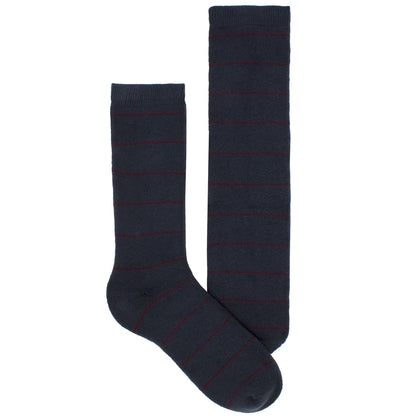Men's Socks Striped Athletic Sport Comfortable Performance Mid Calf Crew Socks Gray