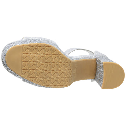 Block Heel Platform Glitter Sandal