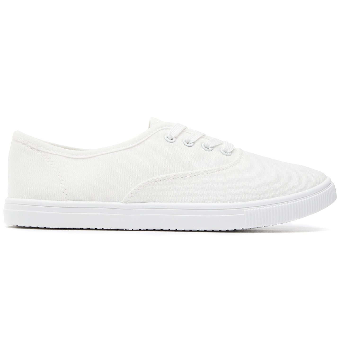SOBEYO Women's Sneakers Canvas Lace Up Low Top White
