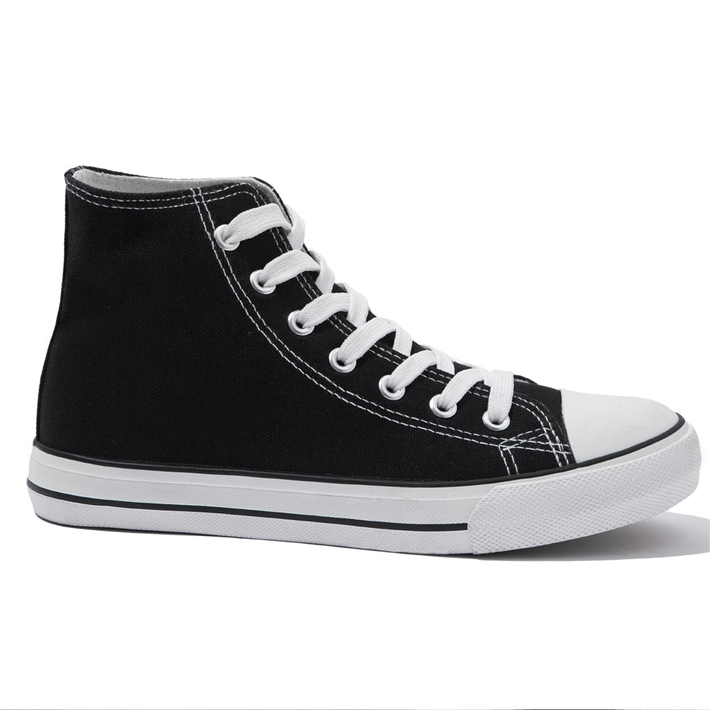 SOBEYO Women's Sneakers Canvas Lace Up High Top Black