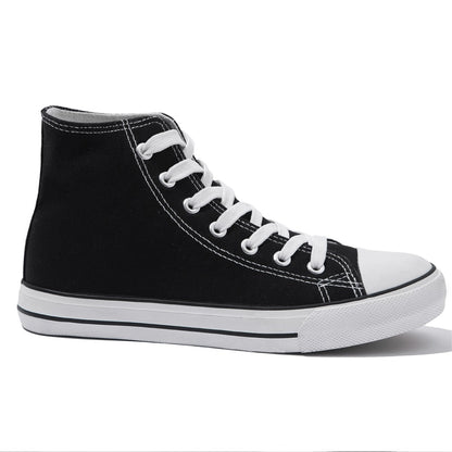 SOBEYO Women's Sneakers Canvas Lace Up High Top Black
