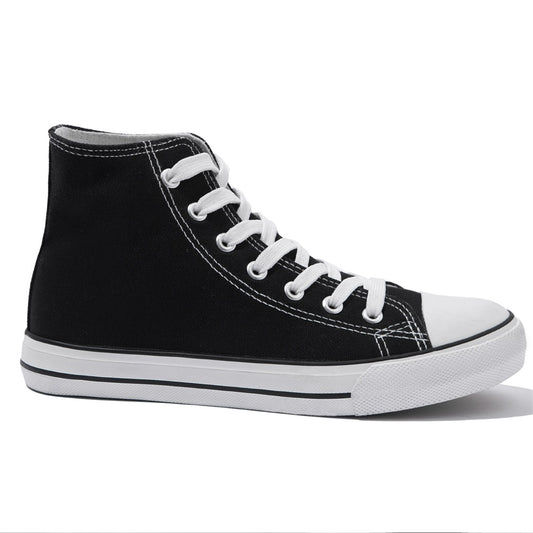 SOBEYO Women's Sneakers Canvas Lace Up High Top Black