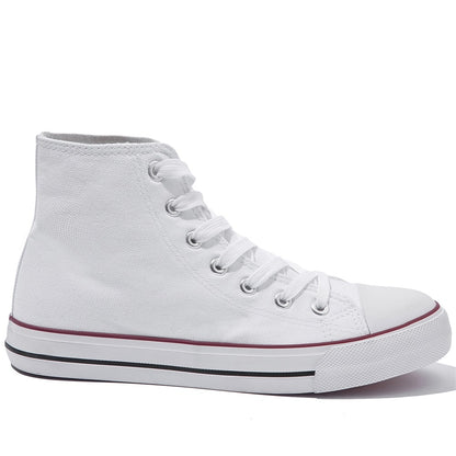SOBEYO Women's Sneakers Canvas Lace Up High Top White