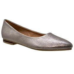 SOBEYO Women's Pointed Toe Flat Genuine Leather Memory Foam Cushion