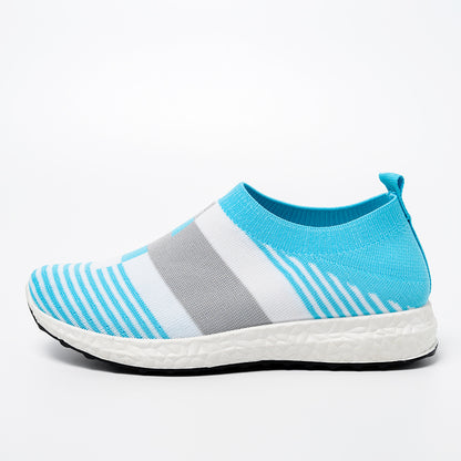 SOBEYO Women's Athletic Walking Casual Mesh-Comfortable Work Sneakers Blue