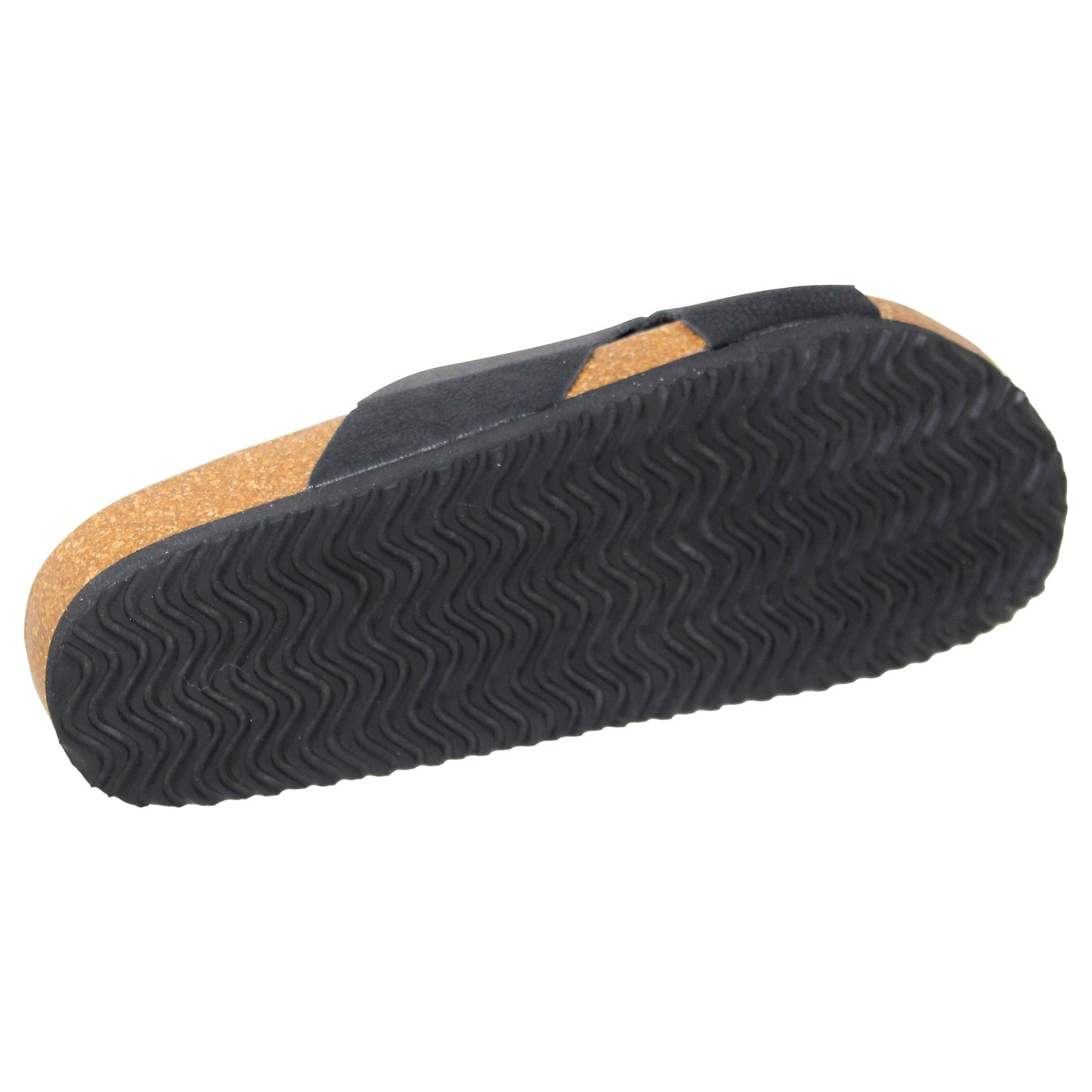 SOBEYO Classic Cork Sandals Criss-Cross Strap Slip On Black
