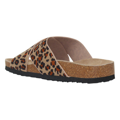 Women's Classic Criss-Cross Comfort Sandals Cork Leopard