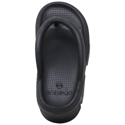 Thong Slide Chucky Sole Platform Sandals Light-Weight EVA Black