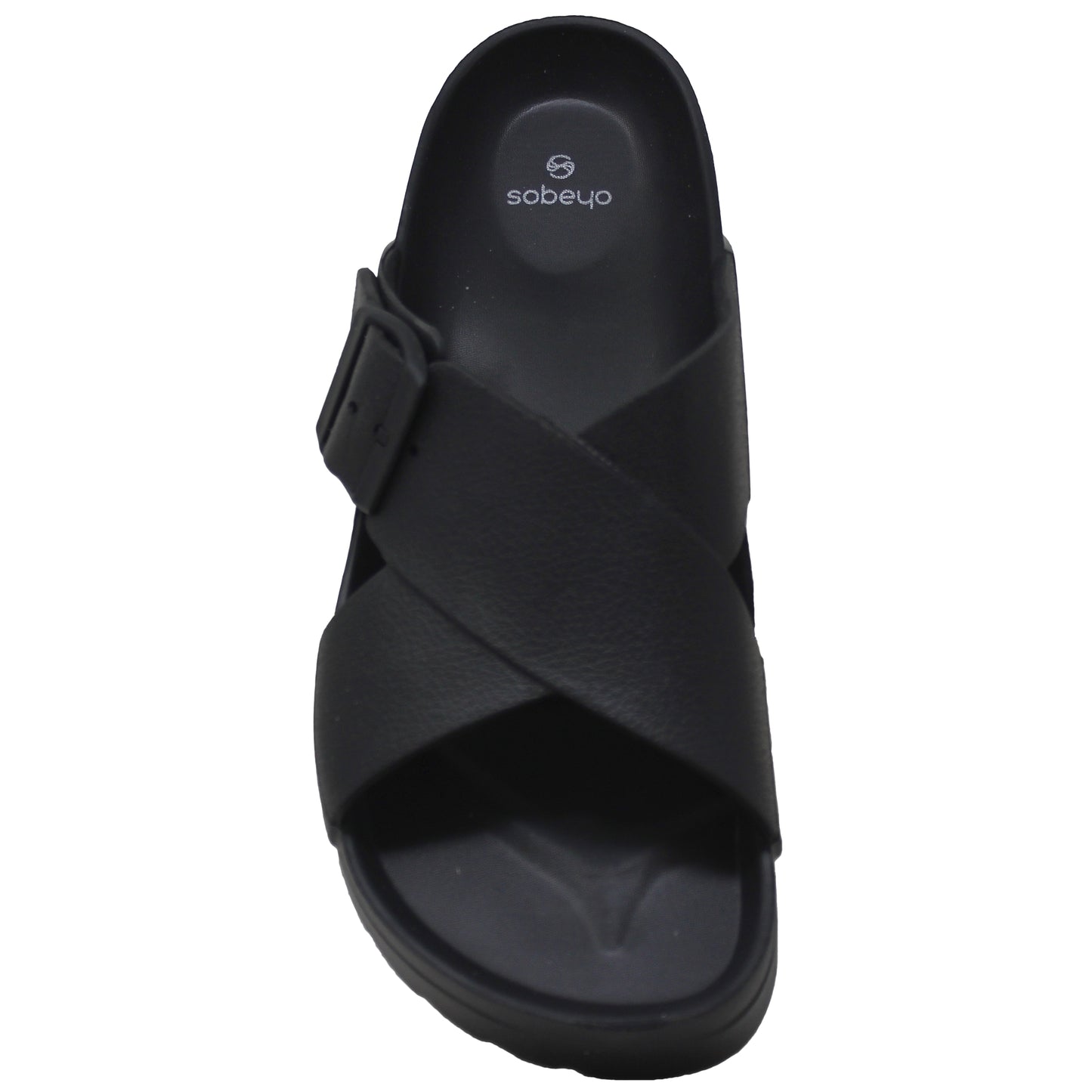 SOBEYO Buckles Criss-Cross Strap Sandals Light-Weight EVA Flip Flops