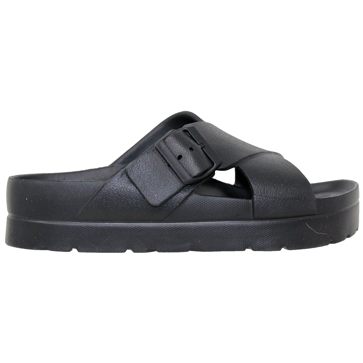 SOBEYO Buckles Criss-Cross Strap Sandals Light-Weight EVA Flip Flops