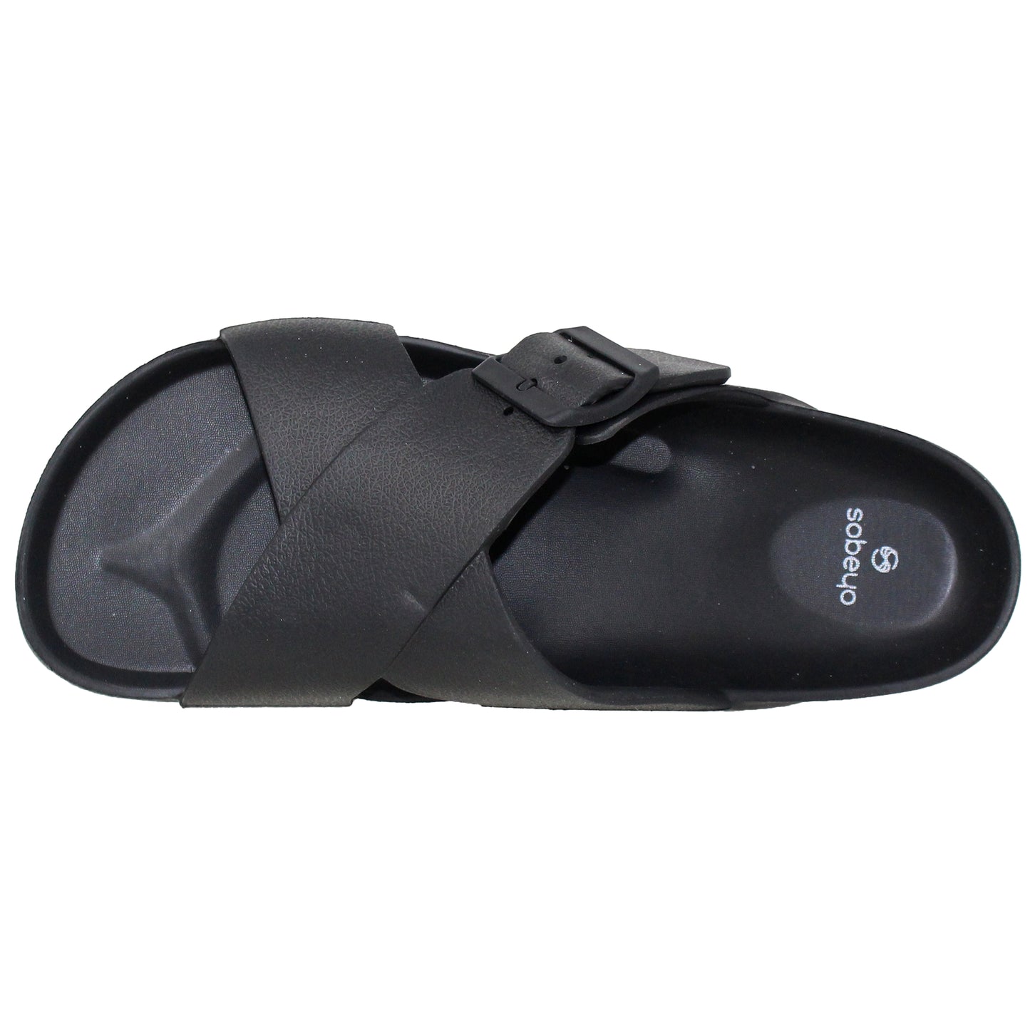SOBEYO Buckles Criss-Cross Strap Sandals Light-Weight EVA Flip Flops