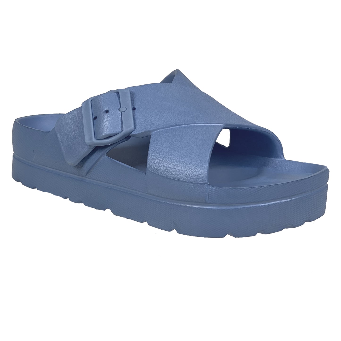 SOBEYO Buckles Criss-Cross Strap Sandals Light-Weight EVA Flip Flops