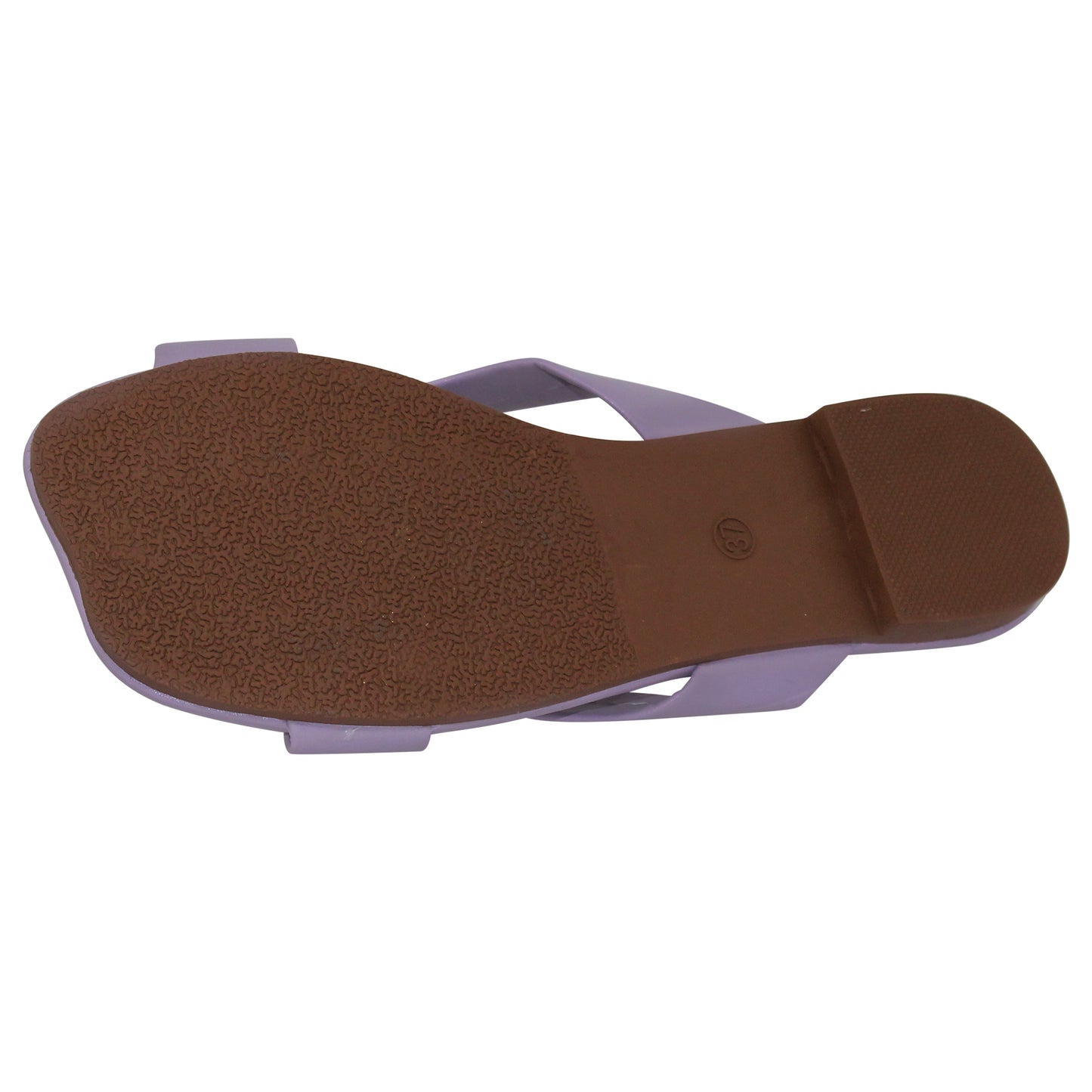 SOBEYO Square Toe Crossband Slide Sandals Lilac