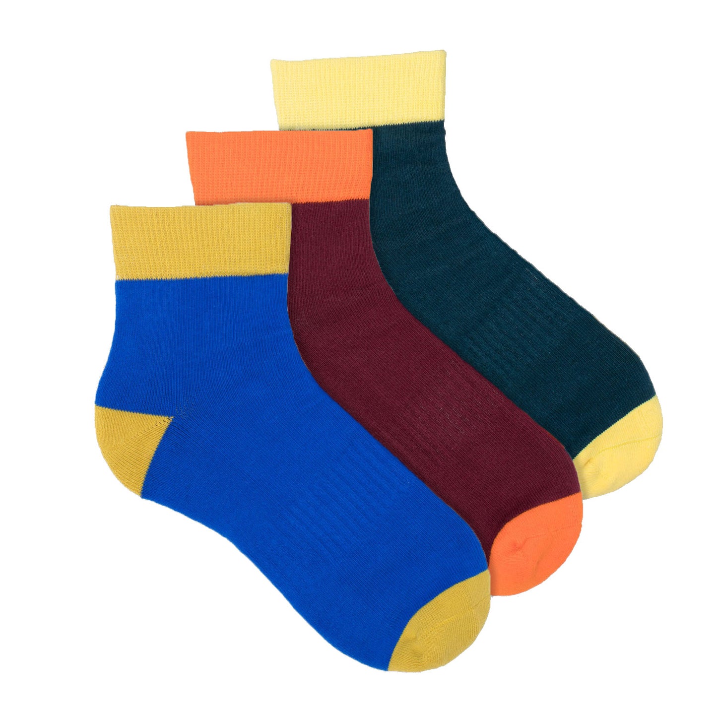 Colorblock Quarter Performance Sock - 3 Pack