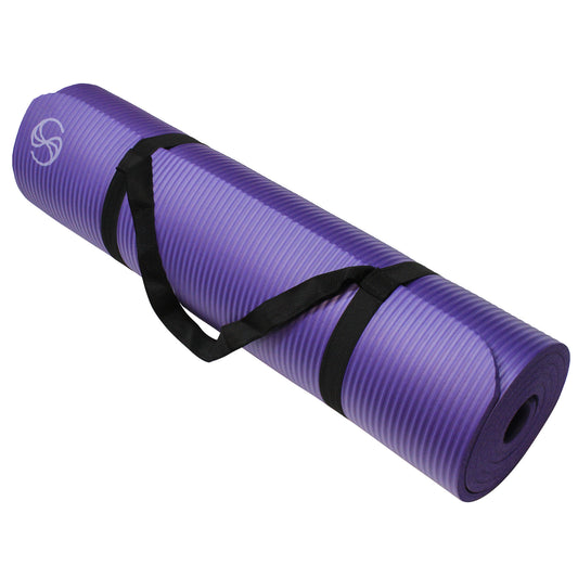 SOBEYO Eco-Friendly Yoga Mats Extra Thick /w Carrying Strap